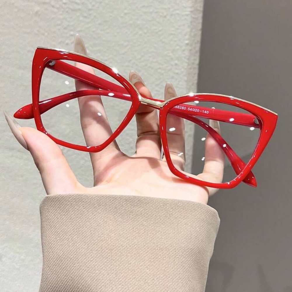 1pc Women's Butterfly Frame Fashion Decorative Non-Prescription Glasses